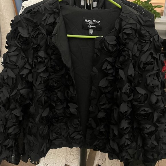 Frank Lyman- Black Floral Jacket - Picture 1 of 3
